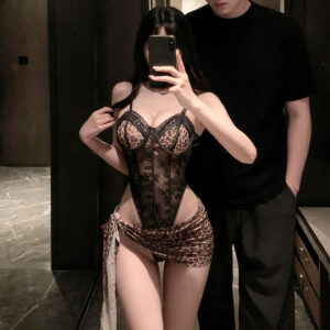 セクシー 豹柄 ボディスーツ
