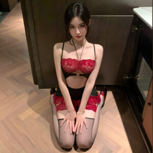 セクシー 赤黒配色 レース