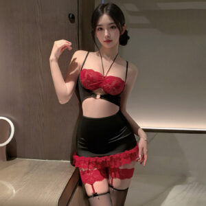 セクシー 赤黒配色 レース
