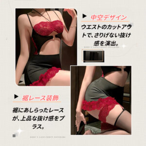 セクシー 赤黒配色 レース